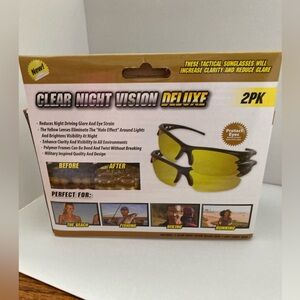 NWTs.. Night Vision Tactical Sunglasses - Yellow Lenses (2PK)